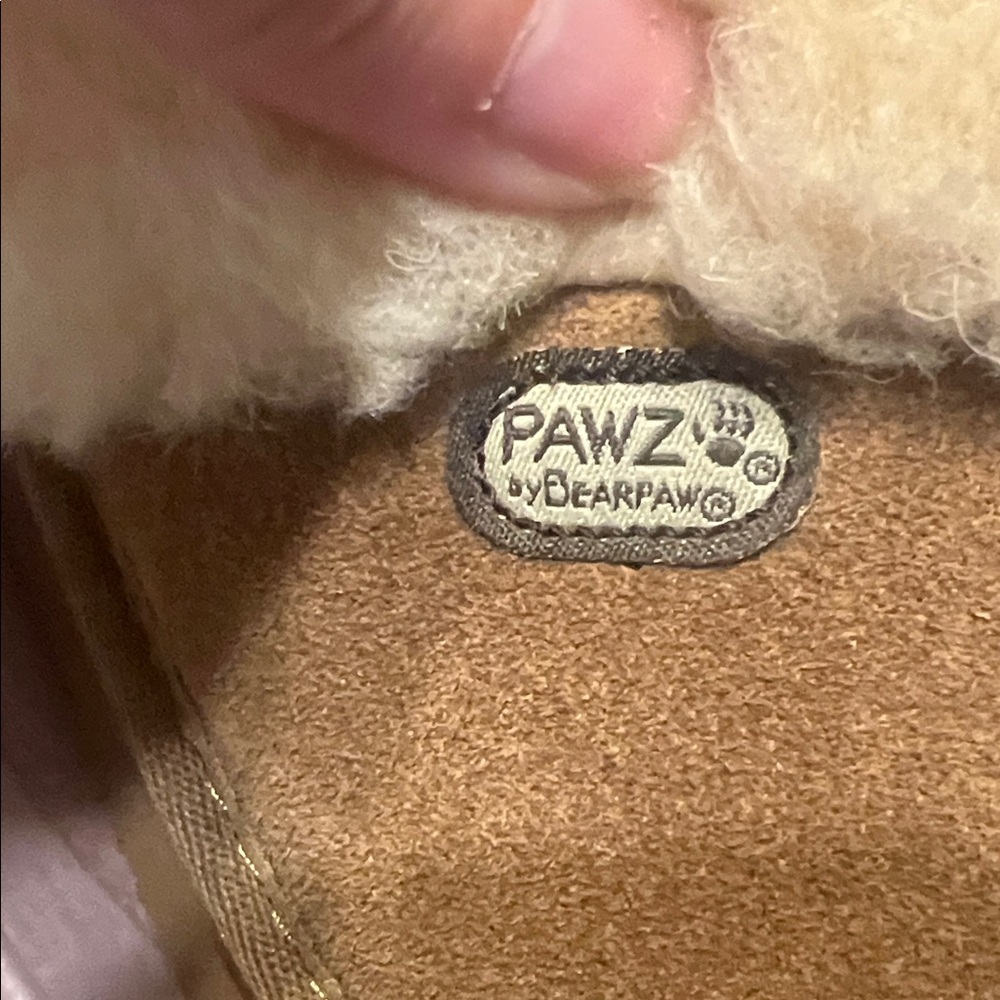 Pawz by BearPaw Women's Suede Slippers - Brown and Cream NIB Size 6 - Picture 8 of 9